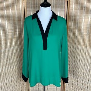 Calvin Klein Sleek Green Colorblock Top